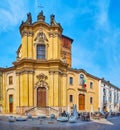 Panorama of San Filippo Neri Church, Lodi, Italy Royalty Free Stock Photo