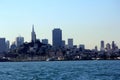 Panorama of San Francisco and Bay Bridge taken from Treasure Island Royalty Free Stock Photo