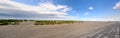 Panorama of sand dunes and the beach at Dunkirk Royalty Free Stock Photo