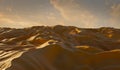 Panorama of sand dunes Sahara Desert Royalty Free Stock Photo