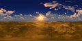 Panorama of sandy desert. Environment map. HDRI