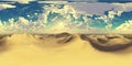 Panorama of sandy desert. Environment map. HDRI Royalty Free Stock Photo