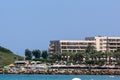 Panorama of Sani beach, Kassandra, Chalkidiki, Greece Royalty Free Stock Photo