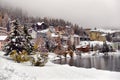 Panorama of Sankt Moritz Saint Moritz, San Maurizio town in En