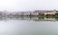 Panorama Sapa, Vietnam is a reflection of water from the lake i