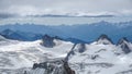 Panorama of the Savoy Alps over Chamonix . Royalty Free Stock Photo