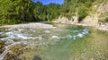 Panorama scene in Bavaria with river
