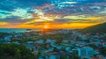 Panorama scenery sunset in Andaman sea.