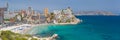 Panorama of scenic bay in Benidorm Royalty Free Stock Photo