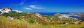 Panorama of scenic Patmos island.