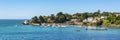 Panorama of the scenic port of Port Manech in FinistÃÂ¨re, Brittany France Royalty Free Stock Photo