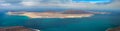 Panorama of scenic view of La Graciosa Island