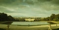 Panorama of Schonbrunn palace in Vienna city, Austria