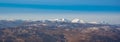 Panorama of Scottish mountains in winter conditions Royalty Free Stock Photo