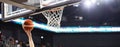 panorama of scring at a basketball game sports and competition background