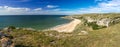 Panorama of the sea coast with rocks Royalty Free Stock Photo