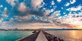 Panorama of sea port, Heraklion, Crete, Greece Royalty Free Stock Photo