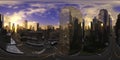 Panorama sunset. Environment map. HDRI Royalty Free Stock Photo