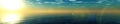 Panorama of sea sunset, sunrise. Royalty Free Stock Photo