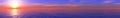 Panorama of sea sunset, sunrise. Royalty Free Stock Photo