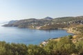 Panorama with sea view on Daskalio gulf in Keratea