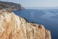 Panorama with sea view on Daskalio gulf in Keratea