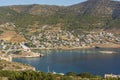 Panorama with sea view on Daskalio gulf in Keratea