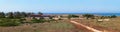 The panorama of seacoast near Paphos. Cyprus Royalty Free Stock Photo