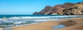 Panorama seascape, beach and rock- Andalusian