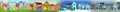 Panorama of the seasons, vector illustration Royalty Free Stock Photo