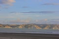 Panorama seen from mahia beach in opoutama Royalty Free Stock Photo