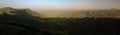 Panorama of Semien mountains and valley around Lalibela Ethiopia