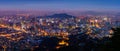 Panorama of Seoul City Skyline , South Korea. Royalty Free Stock Photo