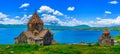 Panorama of Sevanavank Monastery Royalty Free Stock Photo