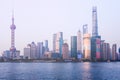 Shanghai the bund panorama with iconic buildings Royalty Free Stock Photo