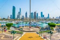 Panorama of the sharq marina in front of the Sharq souq in Kuwait