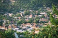 Panorama of Sheki city in the mountains, Azerbaijan Royalty Free Stock Photo