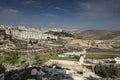 Panorama from Shepherd`s field, Beit Sahour, east of Bethlehem Royalty Free Stock Photo