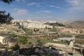 Panorama from Shepherd`s field, Beit Sahour, east of Bethlehem Royalty Free Stock Photo