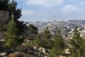 Panorama from Shepherd`s field, Beit Sahour, east of Bethlehem Royalty Free Stock Photo