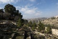 Panorama from Shepherd`s field, Beit Sahour, east of Bethlehem Royalty Free Stock Photo