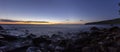Swedish lake VÃÂ¤ttern panorama by sundown/sunrise Royalty Free Stock Photo
