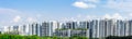 Panorama shot of Housing and Development Board or HDB Residential Buildings, Singapore, March 30, 2020