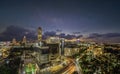 Panorama shot of Sandton City Johannesburg at night in Gauteng