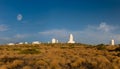 The Observatory of Tenerife in the Teide region after sunrise. Royalty Free Stock Photo