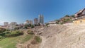 Panorama showing the Amphitheatre of Durres timelapse.