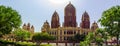 Panorama of Shri Laxminarayan Temple, Birla Mandir, Hindu Vishnu Temple in New Delhi, India, Asia