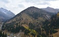 Panorama Shymbulak valley near Almaty Kazakhstan