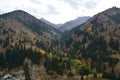 Panorama Shymbulak valley near Almaty Kazakhstan