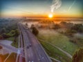 Landscape of Siekierki district in Warsaw in Poland Royalty Free Stock Photo